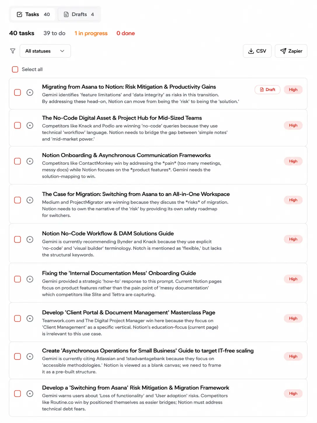 Fix recommendations