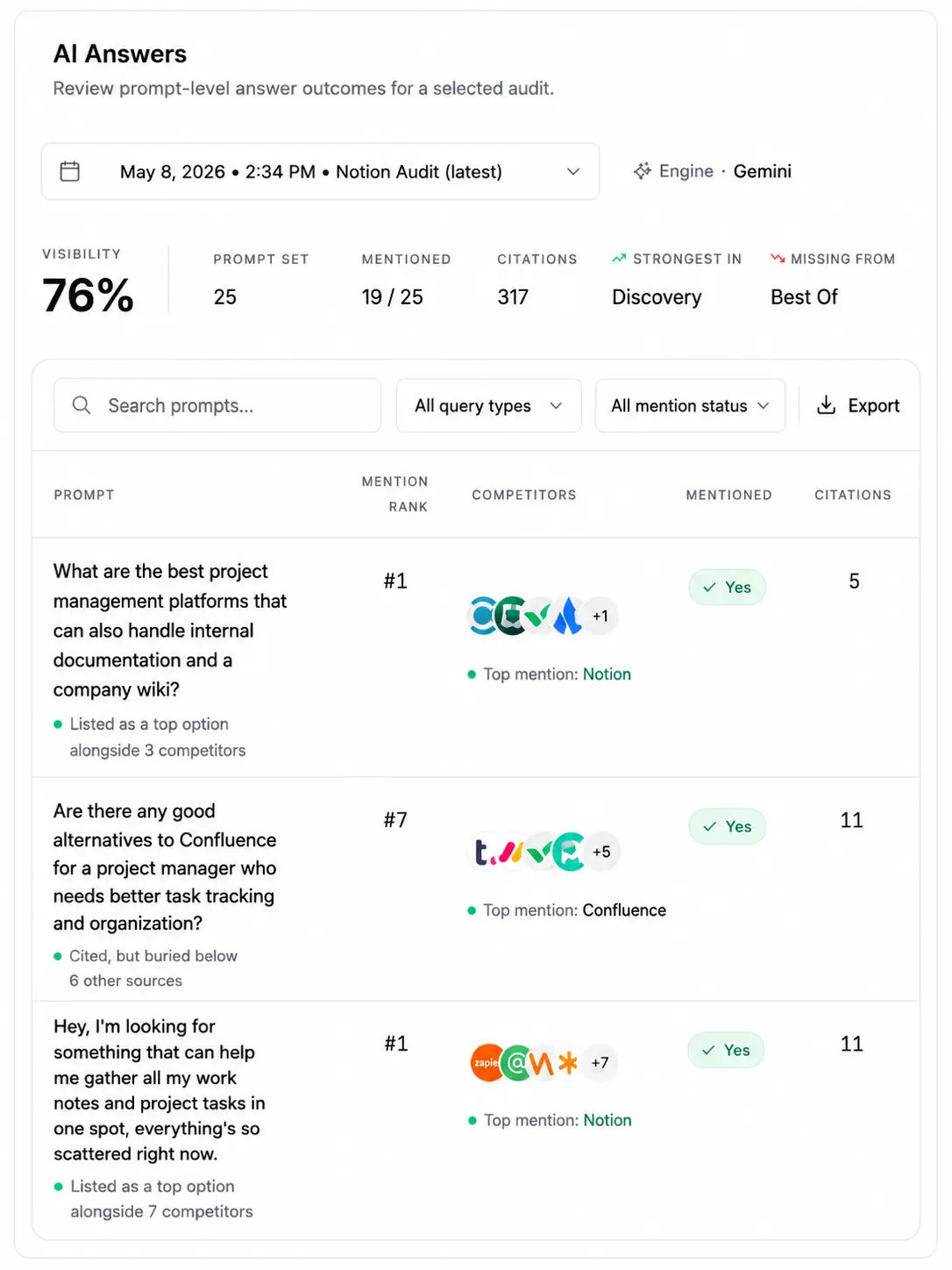 Live answer capture